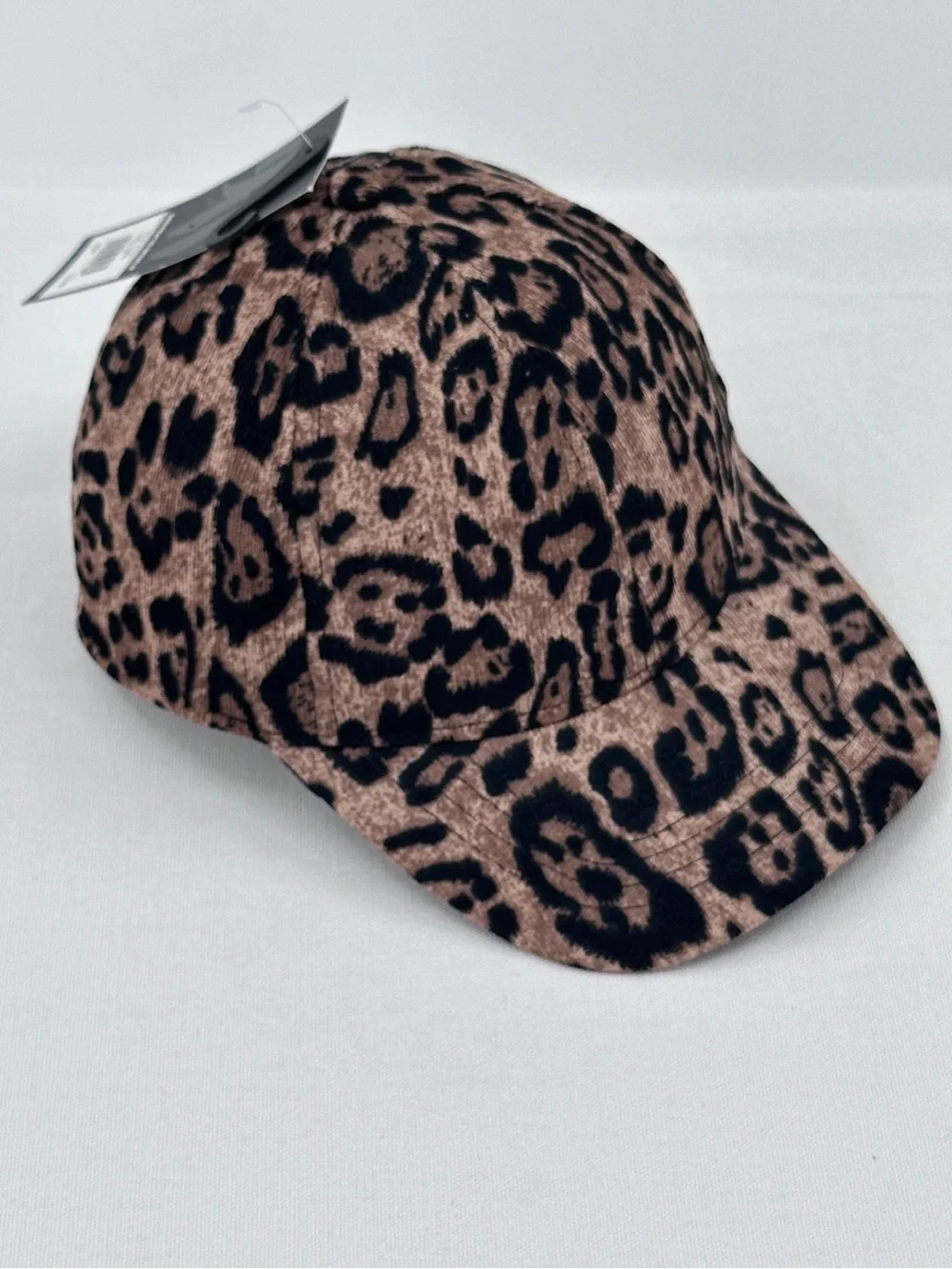 NWT Leopard Print Baseball Cap Micro Corduroy NineWest Unisex
